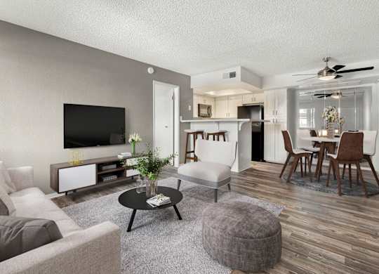 Avalon Hills Model Living Room and Kitchen