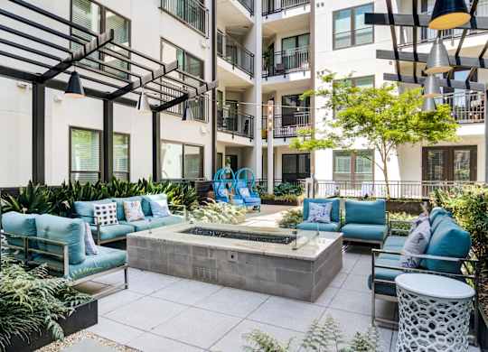 Axis Midtown Apartments in Atlanta, Georgia Patio with Fire Pit