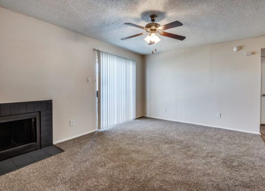 Cobble Hill Apartments in Fort Worth, Texas Living Room with Fireplace