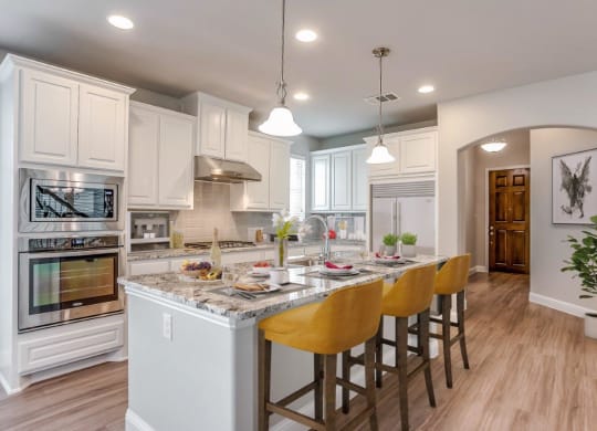 Cottages at the Realm Model Kitchen with Island
