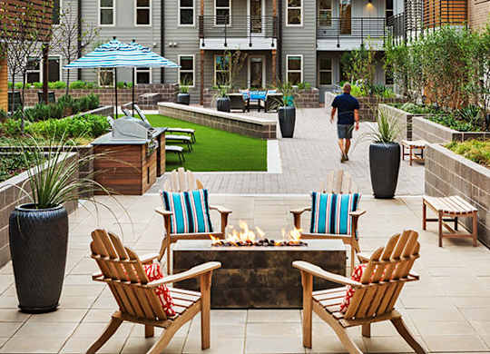 Courtyard Firepit Patio at Discovery at The Realm, Lewisville, 75056