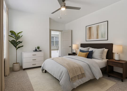 District South Apartments in Fishers, IN Model Bedroom