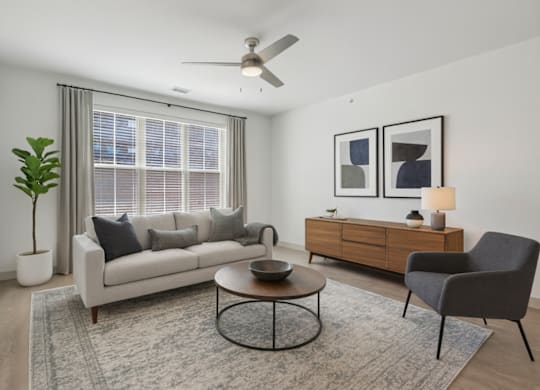 District South Apartments in Fishers, IN Model Living Room