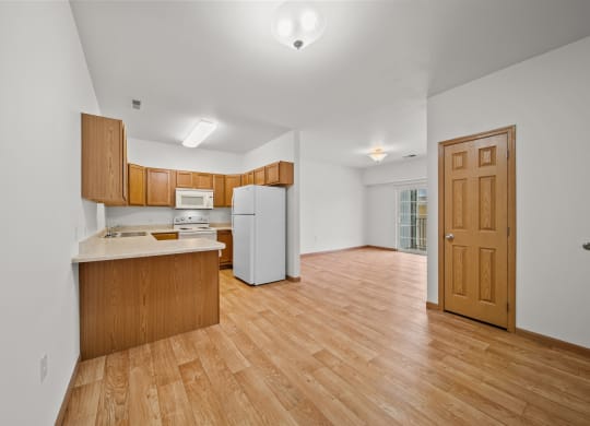 Remington Village Apartments Vacant Kitchen and Dining Room