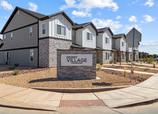 Desert Village Townhomes monument sign