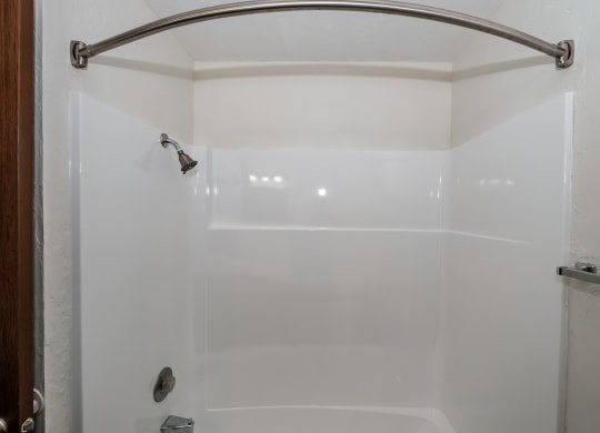 a view of the shower in the master bathroom