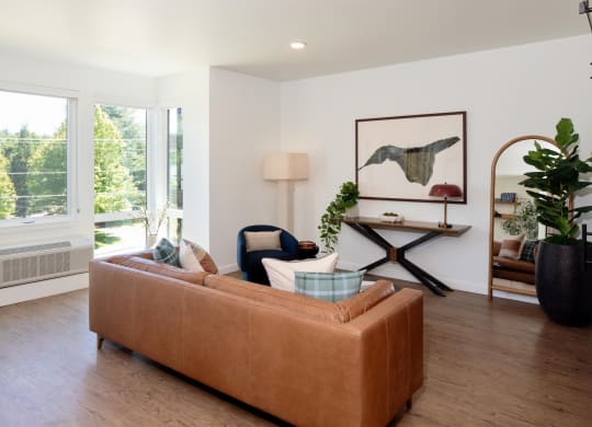 The Gabe Apartments in Portland, Oregon Model Living Room