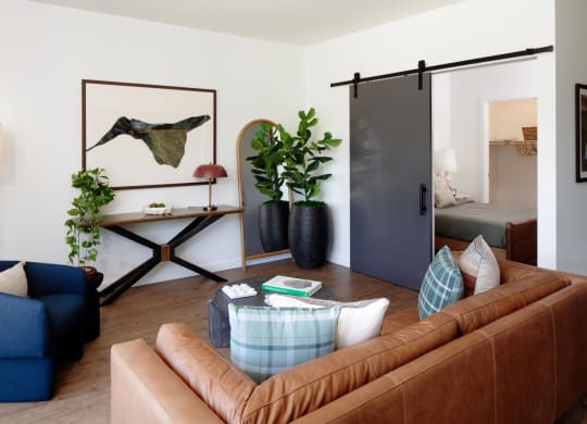The Gabe Apartments in Portland, Oregon Model Living Room