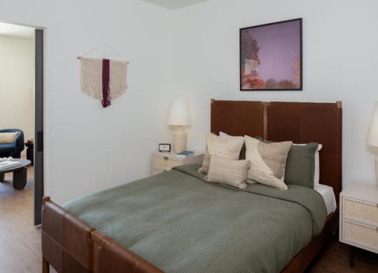 The Gabe Apartments in Portland, Oregon Model Bedroom