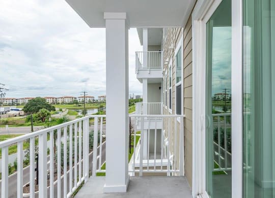 a balcony or terrace at lighthouse look apartments