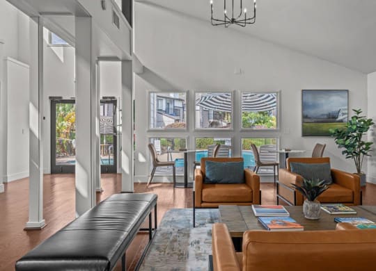 Hazel Ranch Apartments in Fair Oaks, California Clubhouse Lounge