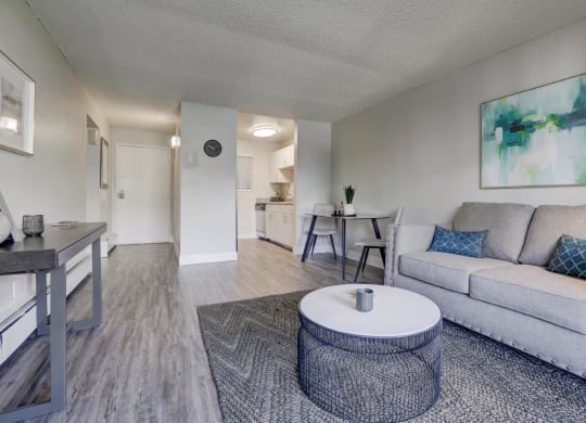 Hudson at Highline Apartments in Denver, Colorado Model Living Room