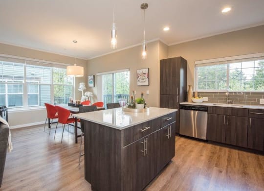 Latitude Apartments and Townhomes Model Kitchen