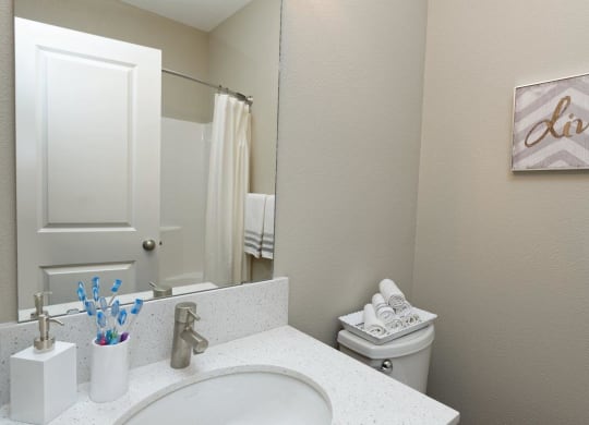 Latitude Apartments and Townhomes Model Bathroom