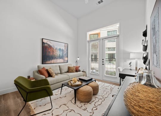 Modern Living Room at Lenox Burnet, Austin, TX