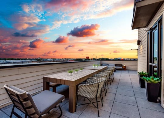 Lenox Cooper Apartments in Arlington, Texas Patio with Seating and Views