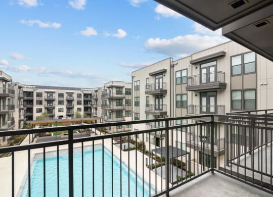 Lenox Katy Crossing Private Balcony with Pool View