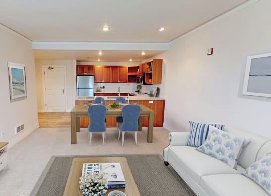 High Street Terrace Virtually Staged living room and dining room