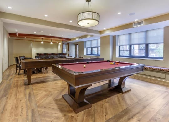 The Broadview Apartments in Baltimore, Maryland Clubhouse Lounge with Pool Table