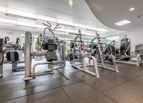The Mercer Fitness Center with workout machines