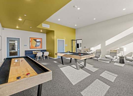 Meritage West Apartment Homes in Boise, Idaho Clubhouse Lounge with Games