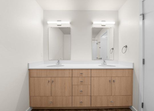 Meritage West Apartment Homes in Boise, Idaho Bathroom with Double Vanity