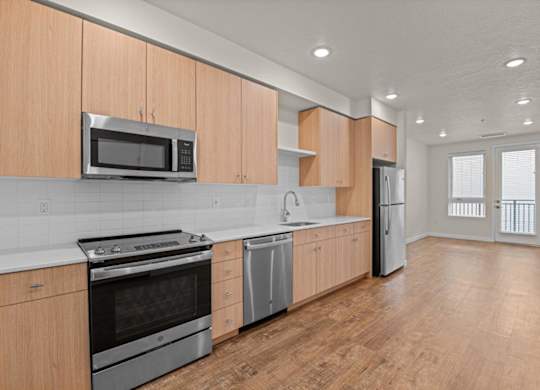 Meritage West Apartment Homes in Boise, Idaho Kitchen and Living Room