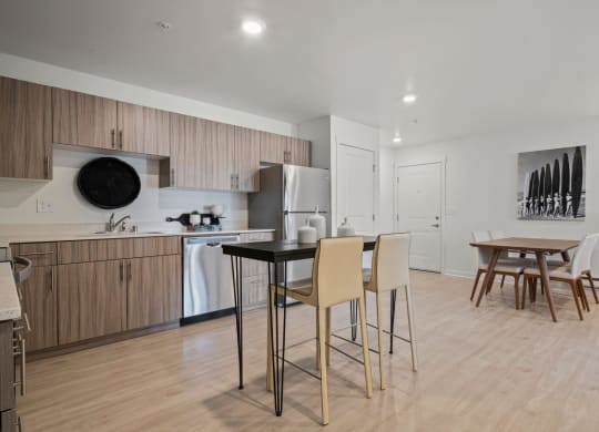 Mill Creek Apartments Model Kitchen and Dining Area