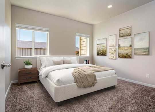 Primary Bedroom at Spring Woods Apartments, Salem, Oregon