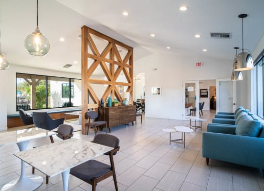 the lobby at the bradley braddock road station apartments