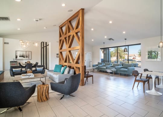 the lobby at the bradley braddock road station apartments