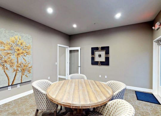 Fruitland Meadow Private Room with Table and Chairs in Clubhouse