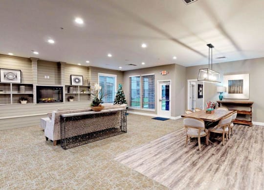Fruitland Meadow Clubhouse with Lounge Seating and Kitchen