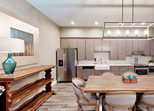 Fruitland Meadow Clubhouse Kitchen with Dining Table