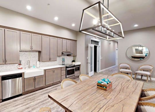 Fruitland Meadow Clubhouse Kitchen with Dining Table