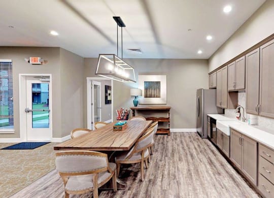 Fruitland Meadow Clubhouse Kitchen with Dining Table