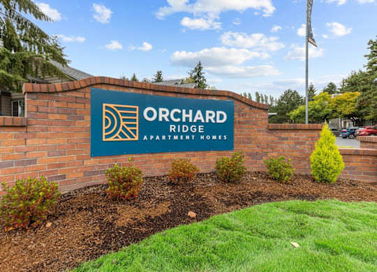 Orchard Ridge Apartments in Lynnwood, Washington Monument Sign