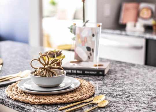 Close Up View of Kitchen Island