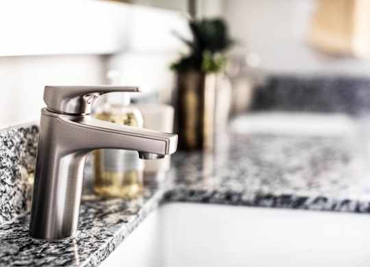 Close Up View of Faucet