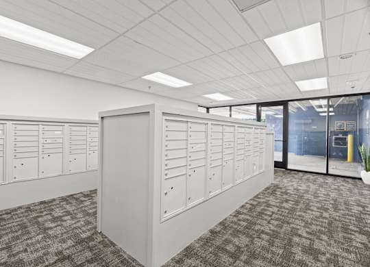 A room with white cabinets and a grey carpet.