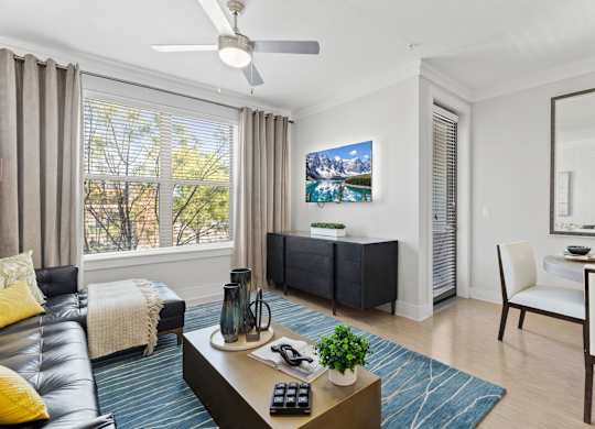 Axis at Watters Creek Apartments in Allen, Texas Model Living Room