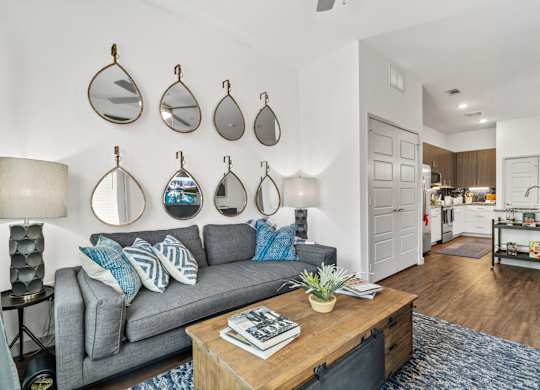 Woodlands at the Preserve Apartments in Garland, Texas Model Living Room
