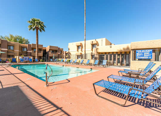 Papago Crossing in Phoenix, Arizona Pool with Lounge Chairs