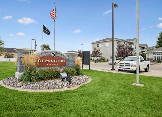 Remington Village Apartments in Gillette, Wyoming Monument Sign