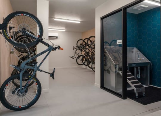Riverline Apartments Clubhouse Bike Storage and Pet Grooming Room