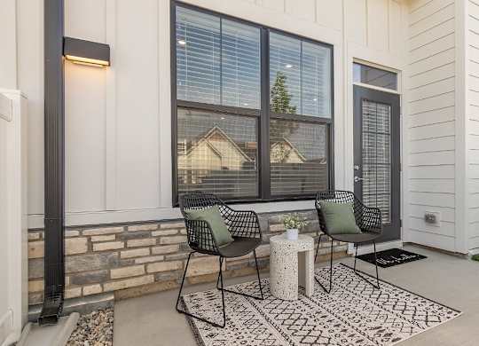 Slate at Fishers District Modern Villas and Townhomes in Fishers, Indiana Private Patio
