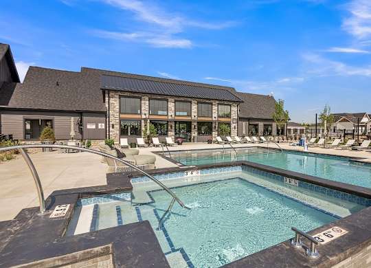 Slate at Fishers District Modern Villas and Townhomes in Fishers, Indiana Pool and Hot Tub