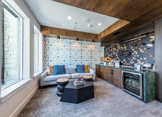 Lenox SoCo Apartments resident lounge area