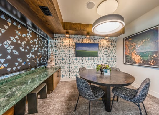 Lenox SoCo Apartments lounge co-working area