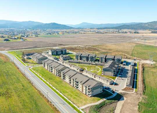 Aerial View of Stillwater Crossing Apartments in Kalispell, Montana